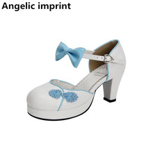 Angelic imprint handmade woman mori girl lolita shoes china Classical style high heels pumps women princess dress shoes 33-47 2024 - buy cheap