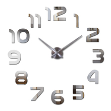 Real new 2019 limited Quartz watch big diy 3d mirror sticker Metal wall  clock modern art clocks home decoration 2024 - buy cheap