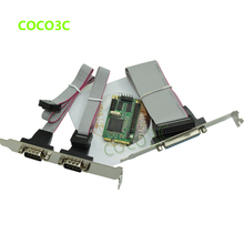 Mini PCIe 2 en serie + 1 paralelo/O controlador de tarjeta mini PCI-express a RS232 puerto com + adaptador de puerto de impresora 2024 - compra barato