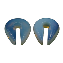 PAIR Keyhole Opal Ear Weight Hanger Ear Stretcher Expander Weights Piercing Body Jewelry Earring Spiral Gauges Ear Plug 2024 - buy cheap