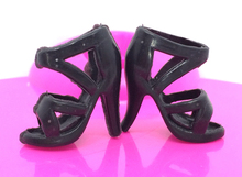 NK 10 pairs/Set Doll Black  Shoes Cute Heels Fashion  Sandals For Barbie Doll High Quality Baby Toy 019C DZ 2024 - buy cheap