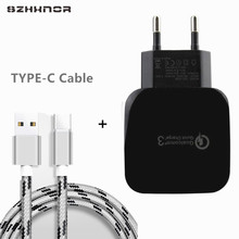 Carregador rápido usb tipo c, carregador de nylon trançado para oneplus 6 5 umi plus e max z umidigi s2 cristal qc 0.2, tamanhos 3.0 m/1m/2m/3m 2024 - compre barato