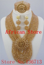 Fashionable African Beads Jewelry Sets Purple Crystal Beads Jewelry Set 4mm Nigerian Wedding Necklace Jewelry Set L023 2024 - buy cheap