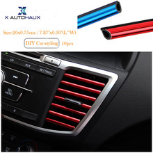 X AUTOHAUX 10pc Car-styling Chrome Car Air Conditioner Outlet Grille Decoration U Shape Car Interior Accessories 8 kinds Styling 2024 - buy cheap
