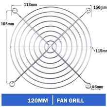 30 pcs set Marca New Metal Aço 120 milímetros 12 Gdstime centímetros Fan Protector Finger Guard Grill Net 2024 - compre barato