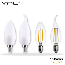 Bombilla de lámparas LED para sala de estar y cocina, lámpara de vela E14 de 220V y 230V, CA de 240V, 10 unidades por lote 2024 - compra barato