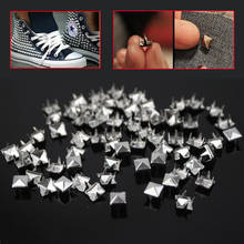 200pcs/Lot 7mm Silver Pyramid Studs Nailheads Rivets Spots Spike for Punk Rock Leathercraft Clothes Belt Bag Shoes Decoration 2024 - buy cheap
