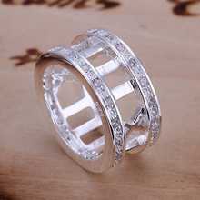 Frete grátis anel de prata moda fina bonito zircão romano tamanho 6 #7 #8 #9 # moda jóias anel para presente feminino anéis de dedo roma 2024 - compre barato