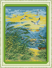 The seaside alpenglow cross stitch kit animal18ct 14ct 11ct count print stitching embroidery DIY handmade needlework plus 2024 - buy cheap