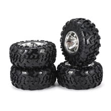 4pcs AX-3001 125mm Rim Rubber Tyre Tire Wheel Plastic Hub for 1/10 RC Big Feet Model HSP HPI RC Parts 2024 - buy cheap