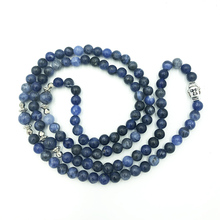 108 Mala Beads Buddhist Bracelet 6mm Sodalite Buddha Multilayers Wrap Meditation Yoga Healing Jewelry Gift Energy Bracelet Men 2024 - buy cheap
