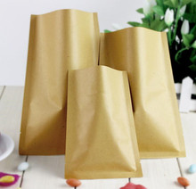 100pcs/lot- Kraft Paper Flat Pockets Aluminium Inlay Vacuum Heat Seal Bag Snack Nuts Sugar Packaging Gift Bags 2024 - buy cheap