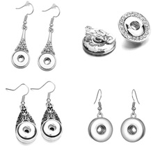 Earrings fashion jewelry 12mm metal Crystal rhinestone Snap Button earrings Button earrings Women jewelry 2024 - buy cheap