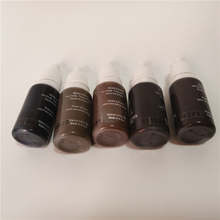 5pcs permanent makeup pigment  micropigment tattoo ink 15ml/bottle cosmetic manual 3d eyebrow black brown mix color 2024 - buy cheap