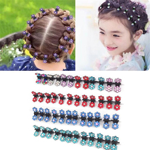 12pcs/pack Crystal Rhinestone Flower Hair Claw Hairpins Hair Accessories Ornaments Hair Clips Hairgrip for Kids Girl 2024 - buy cheap