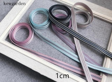 Kewgarden 10mm 1cm Stripe Jacquard Ribbons Handmade Bowknot Satin Ribbon DIY Riband Garment Accessories 8M / Lot 2024 - buy cheap
