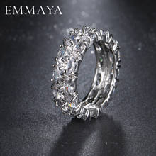EMMAYA Brand Zircon Rings Clear CZ Crystal Rings for Women Fashion Jewelry Wholesale Price 2024 - buy cheap