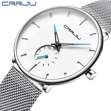 CRRJU Luxury Brand Watches Ultra Thin Stainless Steel Waterproof Sport Watch Men Watch Classic Men's Watch Clock reloj hombre 2024 - buy cheap