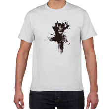 Sunmmer men's t-shirts crânio impressão algodão o pescoço manga curta t-shirt casual marca solta homens camiseta homme 2024 - compre barato