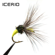 ICERIO-6 uds. Tenkara Fly Sakasa Kebari, Hackle inverso, moscas, señuelo de pesca con cámara de trucha #12 2024 - compra barato