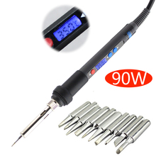 90W 936 Digital Electric Soldering Iron Lead-free Temperature Adjustable Mini Soldering Station Backlight LCD +10Pcs solder tips 2024 - buy cheap