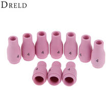 DRELD 10Pcs Alumina Nozzle Cups TIG Welding Large Gas Lens 13N08#4 For PTA DB SR WP 9 20 25 Series TIG Welding Torch Consumable 2024 - buy cheap