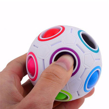 Новый волшебный кубик странной формы, игрушка, Настольная игрушка, антистресс, Радужный мяч, футбольные пазлы, снятие стресса 2024 - купить недорого