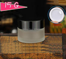 15ml 15G Black Cap Glass Jar, Frost Glass Container, 15g Eye Cream Jar, Cosmetic Packing Jar, Frost Glass Cream Jar, 30pcs/lot 2024 - buy cheap