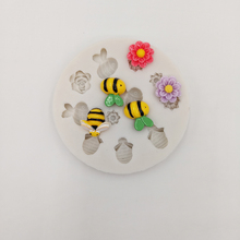 Minsunbak molde de silicone de abelha, forma de flor de abelha, ferramenta de decoração para bolo fondant, ferramentas de cozimento de chocolate diy 2024 - compre barato