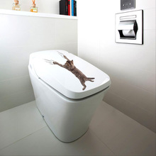 % View Vivid Cats 3D Наклейка на стену, ванная комната, туалет, гостиная, кухня, украшение, виниловые художественные наклейки с животными, постер 2024 - купить недорого