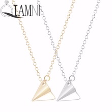 QIAMNI New Style Origami Plane Necklace Unique Pendant Necklace Minimalist Fashion Jewelry Gift for Girls and Women Necklace 2024 - buy cheap