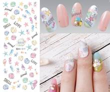 AS076 Fashion DIY Nail Water Transfer Nails Art Sticker Cartoon Ocean Shell Nail Wraps Sticker Watermark Fingernails Decals 2024 - buy cheap