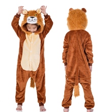 Pijama de Animal León para niña, ropa de dormir para niño, Pijama para niño, disfraz de Halloween, mono Kigurumi, novedad 2024 - compra barato