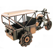 Modelo de carro Para Casa Acessórios de Decoração de Ferro Decoração de Casa Personalizado Enfeites Modelo Três-Motocicleta Com Rodas de Ferro Artesanato 2024 - compre barato