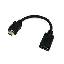 10 см мини USB разъем «мама» к Micro USB «папа» кабель передачи данных для телефонов MP3 MP4 0,1 м черный цвет 2024 - купить недорого
