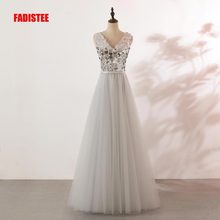 FADISTEE New arrival evening elegant prom dresses Vestido de Festa gown Robe De Soiree lace V-neck sequins sliver sexy dresses 2024 - buy cheap