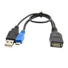 Micro USB 2.0 OTG Хост флэш-диск кабель с USB Мощность заряжать в то же время 20 см 2024 - купить недорого