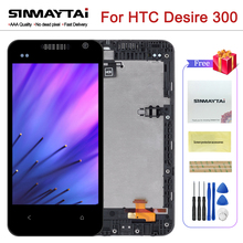100% тест Новый 4,5 "для HTC Desire 300 LCD сенсорный экран 300 дисплей дигитайзер сборка запасные части черный ЖК 2024 - купить недорого