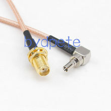 cable CRC9 male plug right angle to SMA female jack nut bulkhead RG316 RF pigtail 12inch 2024 - buy cheap