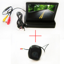 Wireless Color CCD Car Rear View Camera Car Parking System for BMW X1 X3 X5 X6 with 4.3 Inch foldable LCD TFT Monitor 2024 - buy cheap