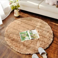 Anti-slip Faux Fur Area Rug Big Round Floor Carpets For Living Room Bathroom Circle Mat Rug Home textile Soft carpet Alfombras 2024 - buy cheap