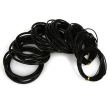 Corda de joias de couro genuíno, redonda, fio preto, acessórios para colar e pulseira, 1/1, 5/2/3/4/5/6mm 2024 - compre barato