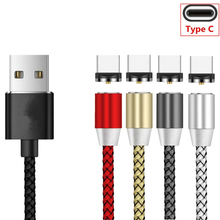 Cable magnético USB tipo C para Samsung S10, A50, A7, 2017, A8, 2018, A9, 2019, Cable de carga de 1M, cargador magnético tipo C 2024 - compra barato