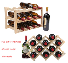 Wooden Red Wine Rack 10/12 Bottle Holder Mount Bar Display Shelf Folding Wood Wine Rack Alcohol Neer Care Drink Bottle Holders 2024 - buy cheap