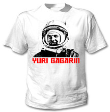 Yuri Gagarin-Camiseta de moda rusa para hombre, Camisa de algodón con cuello redondo, de manga corta, nueva 2024 - compra barato