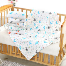 Детское одеяло из муслина, хлопковое, Марлевое, для новорожденных девочек и мальчиков 2024 - купить недорого