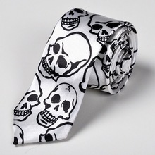 2019 Fashion Skull Pattern Party Necktie Mens Gravatas Corbatas Student 5cm Casual Printed Neck Tie For Women and Men Krawatte 2024 - buy cheap