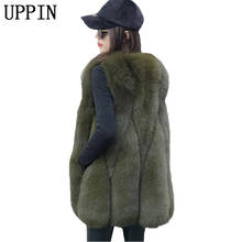 UPPIN New Arrival 2019 Winter Warm Fashion Women Faux Fur Vest Outerwear Womens Faux Fox Fur Coat Female Plus size S-3XL 2024 - buy cheap