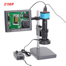 Hayear HD 21MP 2K 1080P 60fps Industrial Microscope Camera Set HDMI USB Simultaneous Output Magnifier for Mobile PCB Repair 2024 - buy cheap