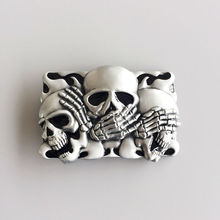 Distribute Classic Vintage Black Flame Shy Skulls Belt Buckle also Stock in the US BUCKLE-CS041BK Free Shipping 2024 - buy cheap